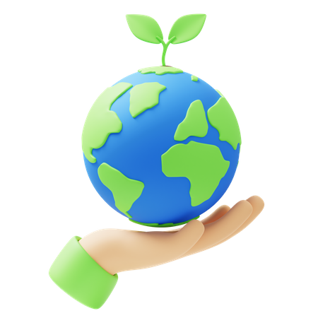 Earth Planting  3D Icon