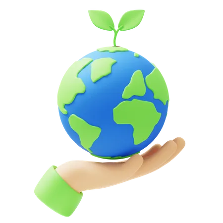Earth Planting  3D Icon