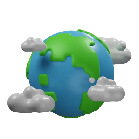 Earth Pollution  3D Icon
