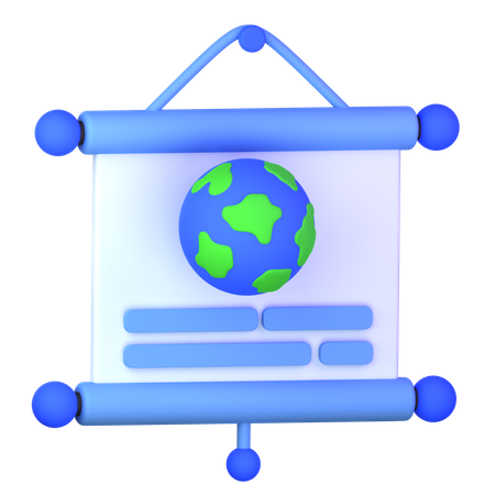 Earth Presentation  3D Icon