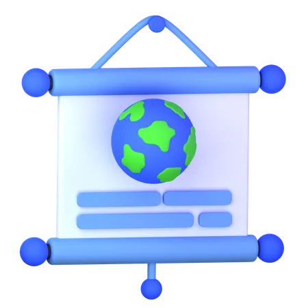 Earth Presentation  3D Icon