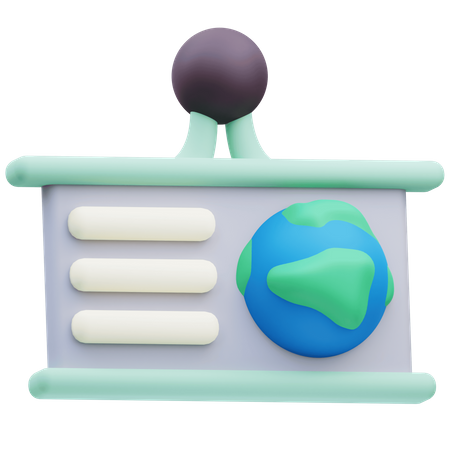 Earth Presentation  3D Icon