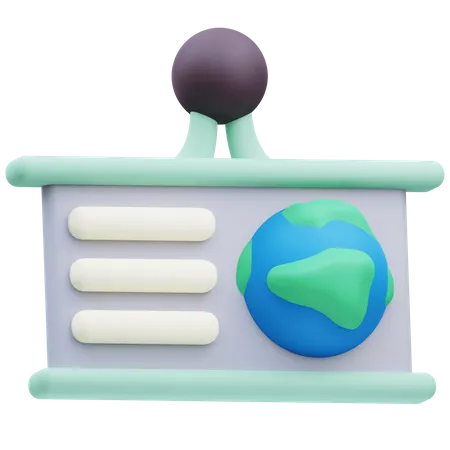 Earth Presentation  3D Icon