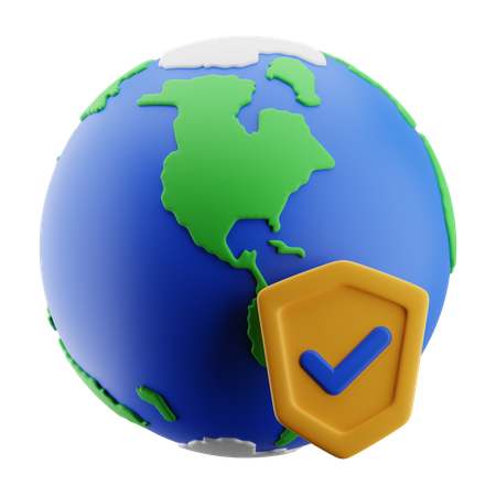 Earth Protection  3D Icon