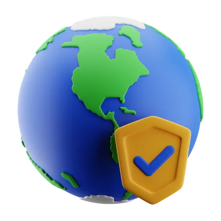 Earth Protection  3D Icon