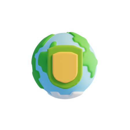 Earth Protection  3D Icon