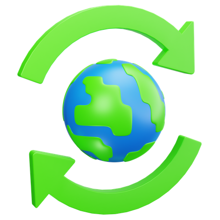 Earth Recycle  3D Icon