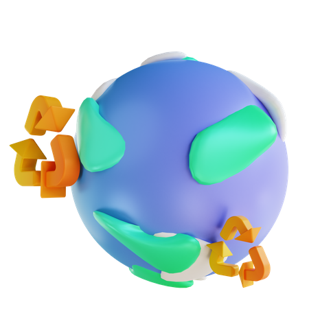 Earth Recycling  3D Illustration