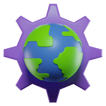 Earth Setting  3D Icon