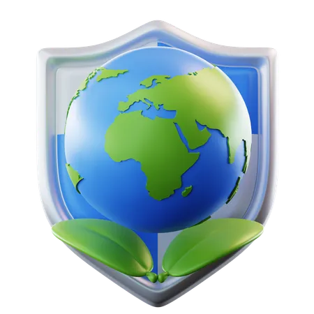 3 D Illustration Earth Shield 3D Icon