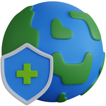 Earth Shiled  3D Icon