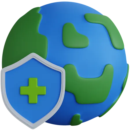 Earth Shiled  3D Icon