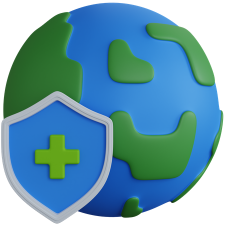 Earth Shiled  3D Icon