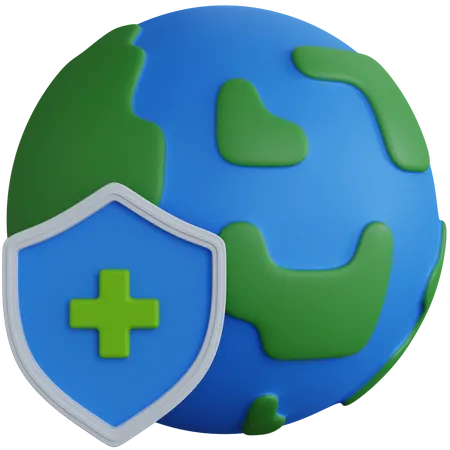 Earth Shiled  3D Icon