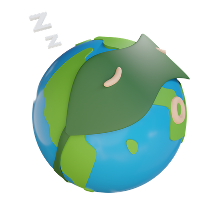 Earth Sleep  3D Illustration