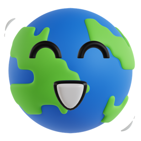 Earth Smile  3D Icon