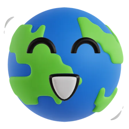 Earth Smile  3D Icon