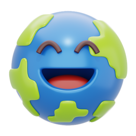Earth Smiles  3D Icon