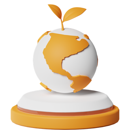Earth Sprout  3D Icon