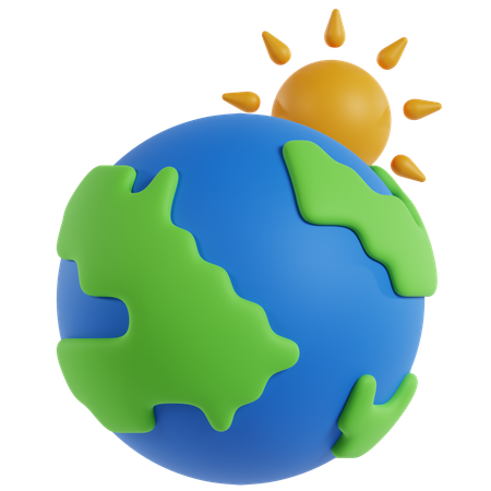 Earth Sun  3D Icon
