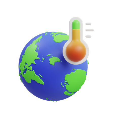 Earth Temperature  3D Icon