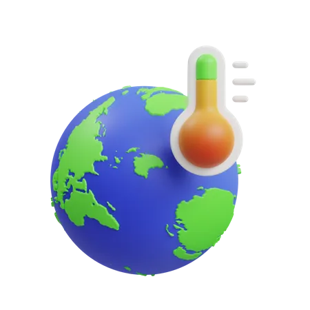 Earth Temperature  3D Icon