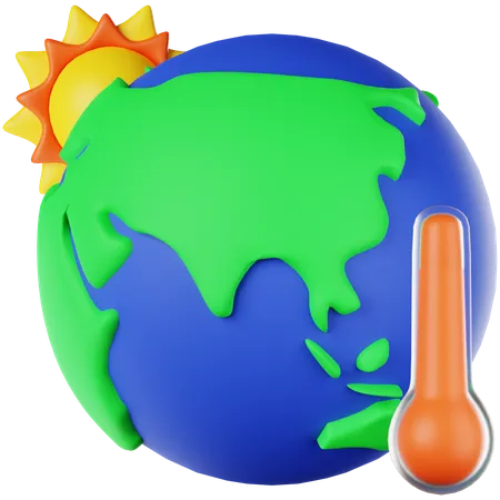 Earth Temperature  3D Icon