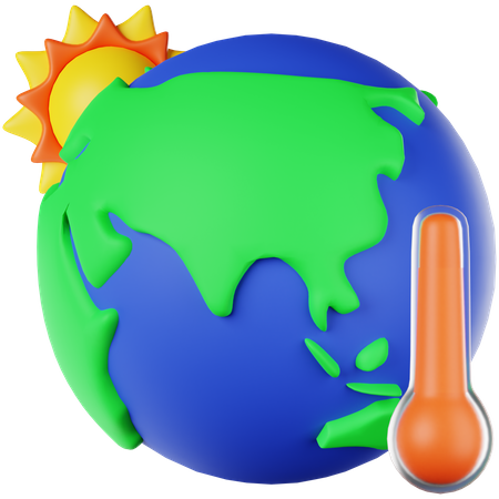 Earth Temperature  3D Icon