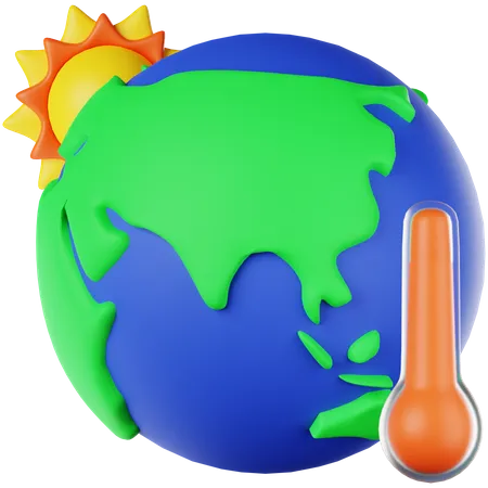 Earth Temperature 3 D Icon 3D Icon