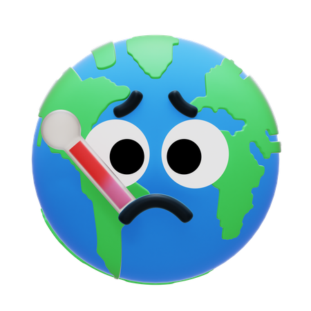 Earth Termometer  3D Icon