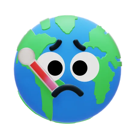 Earth Termometer  3D Icon