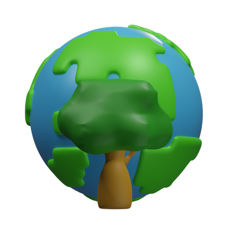 Earth Tree  3D Icon