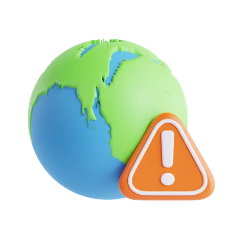 Earth Warning  3D Icon