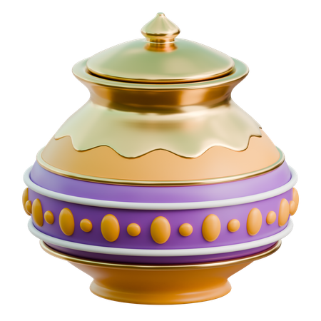 Earthen Pot  3D Icon