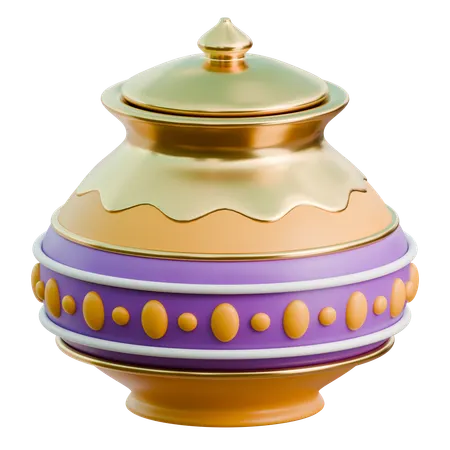 Earthen Pot  3D Icon