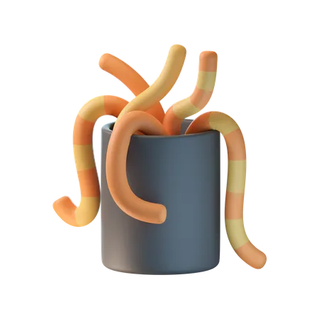 Earthworm  3D Icon