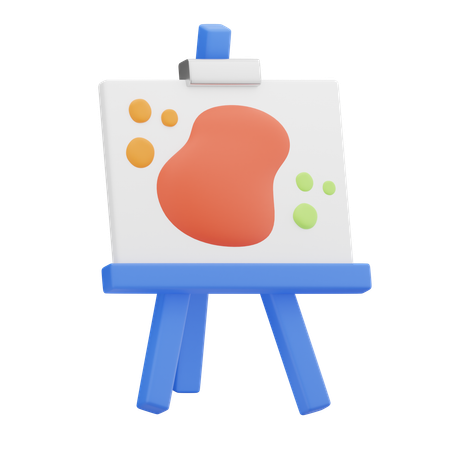 Easel and Canvas  3D Icon