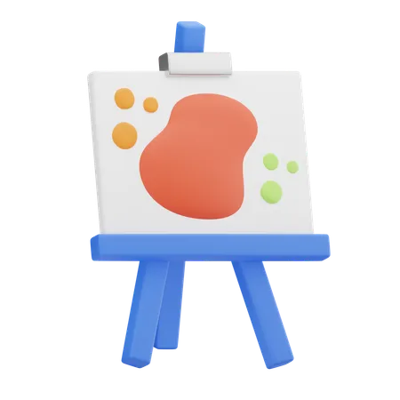 Easel and Canvas  3D Icon