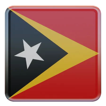 East Timor Square Flag  3D Icon