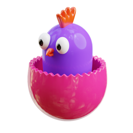 Easter baby chick  3D Icon