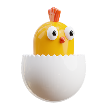 Easter baby chick  3D Icon