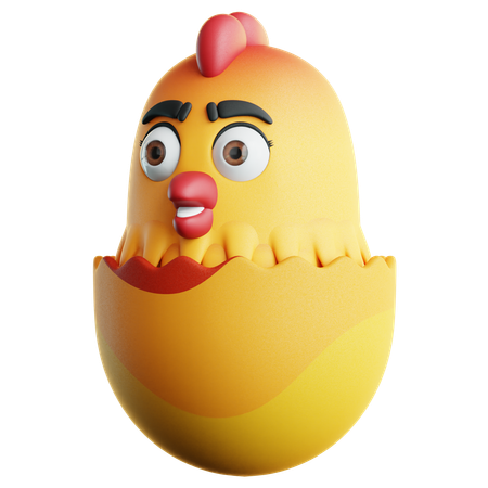 Easter Baby Chick  3D Icon