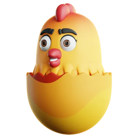 Easter Baby Chick  3D Icon