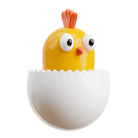 Easter baby chick  3D Icon