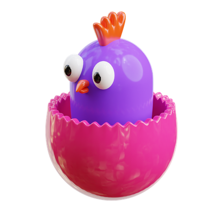 Easter baby chick  3D Icon