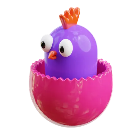 Easter baby chick  3D Icon