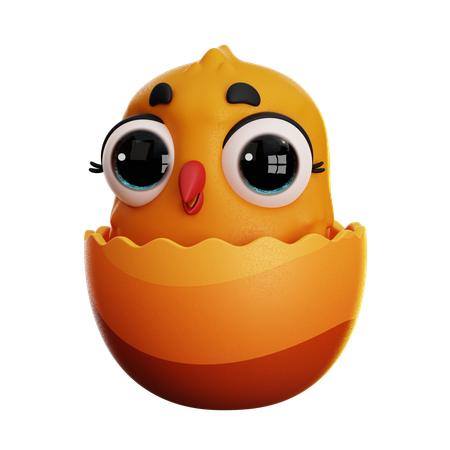 Easter Baby Chick  3D Icon