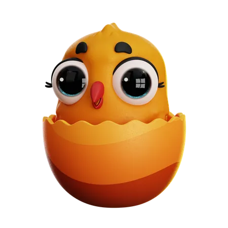 Easter Baby Chick  3D Icon