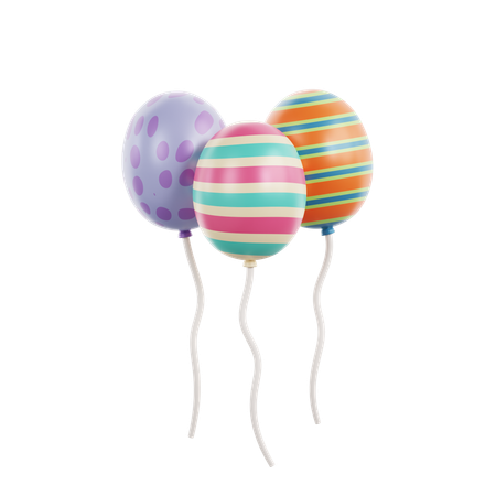 Easter Balloons  3D Icon