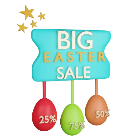 Big Easter Sale 3 D Icon Contains PNG BLEND GLTF And OBJ Files 3D Icon